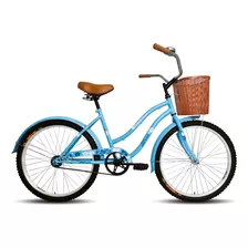 Bicicleta Cruiser Vintage Dama Canasta Y Timbre Rodada 26