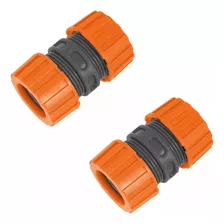 2 Conector Encaixe Ligação Para Mangueiras De Irrigação 1/2 Cor Cinza