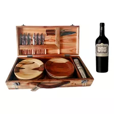 Kit Parrillero Portátil + Un Vino De Regalo Para Disfrutar 