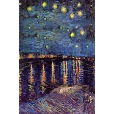 Quadro Van Gogh Noite Estrelada Sobre O Ródano Canvas Sala