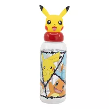 Botella Con Tapa 3d Pokemon Pikachu 560 Ml Plastico Cabeza