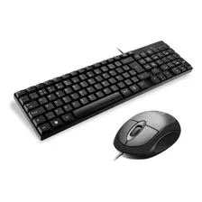 Kit Teclado Tc193 E Mouse Preto Mo179 Com Fio Multilaser 