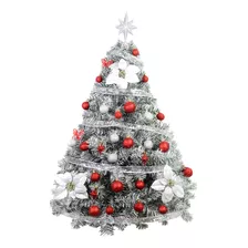 Arbolito De Navidad Premium Snow 1,30 M + Kit Mod04 - Sheshu