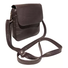 Bolsa Transversal Necessaire Pequena Masculina Em Couro 