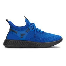 Tenis Deportivo Hombre Azul Sneaker Comodos Ligeros Fer