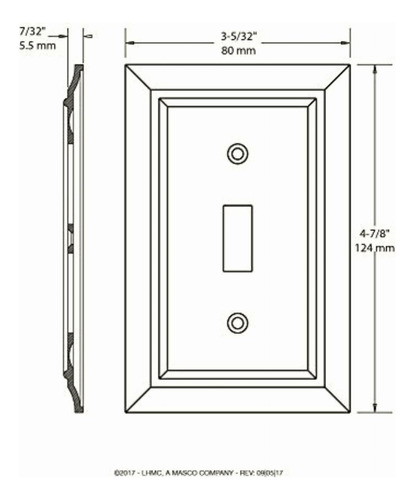 Architectural Single Toggle Switch Wall Plate/switch Foto 8