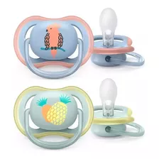 Chupete Avent Ultra Air 0-6m Piña/loro X2 Scf085/12 Philips