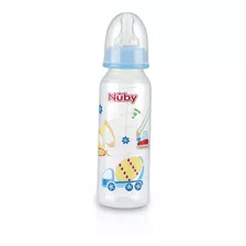 Mamadeira Anticólica Estampada 240ml +3m Nuby Bebe 