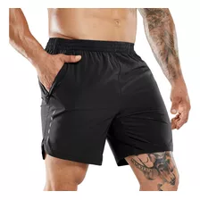 Pantalones Cortos De Correr Para Hombre De 7 Pulgadas,.