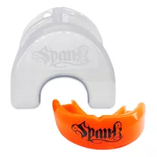 Spank Profissional Protetor Bucal Boxe Dente Termo Ajustável Cor Laranja Sabor Sem Sabor