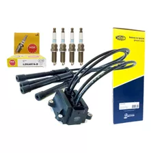 Kit Bobina E Jogo De Vela Logan Clio Sandero 1.0 16v Flex