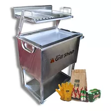 Caja China Full Acero Inoxidable - Parrilla Elevadiza