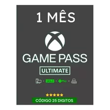 Xbox Game Pass Ultimate 1 Mês Código 25 Dígitos