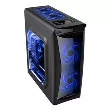 Gabinete Gamer Naxido F300 Negro Cooler Con Led Azul 4x120mm