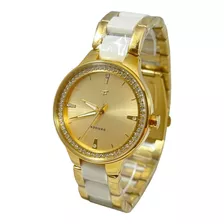 Reloj Kosiuko Mujer Acero 316 Strass Dorado Fdo Dor 832a-321