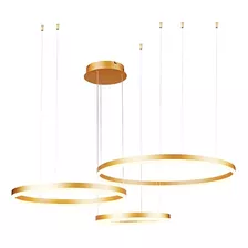 Pendente Lustre Sindora Dcd03067 Ø80cm Metal Acrílico 112w Cor Dourado