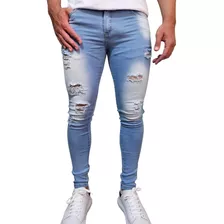 Calsa Jeans Masculina Com Lycra Estica Colada Designer