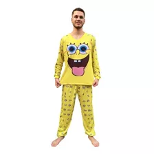Pijama Longo Masculino Bob Esponja (infantil)