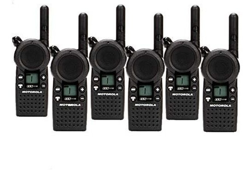 6 Radios Motorola Cls1110 Headsets + Cargador -negro Foto 2