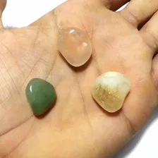 Citrino Jade Y Cuarzo Rosa 3 Piedras Naturales Energéticas