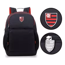 Mochila Esportiva Escolar Juvenil Flamengo Rubro Negro