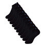 Kit 10 Meias Cano Curto Unissex Especial Au Walk Lupo Preto Liso G 41-44