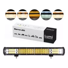 Barra Led 252w Strobo Safetycar Branca Amarelo Farol Luz Lumi