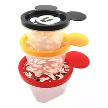 Conjunto 3 Potes Conect Mickey Infantil - Plasútil