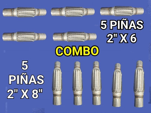 10 Tubos Flexibles 5 De 2 X6  Y 5 De 2 X8  Pia Escape Combo Foto 2
