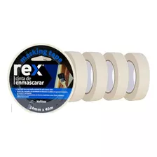 Cinta Masking Tape - Enmascarar - 24mm X 40m - Rex 6 Unid 