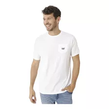 Polera Hombre Foundation Pocket Tee Logo Blanco Cat 2xl