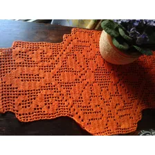 Caminero En Crochet Hilo Naranja