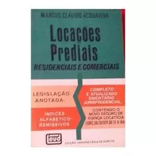 Livro Locações Prediais: Residenciais E Comerciais - Marcus Cláudio Acquaviva [1985]