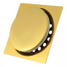 Ralo Inteligente 10cm Click Banheiro Inox 304 Dourado Gold