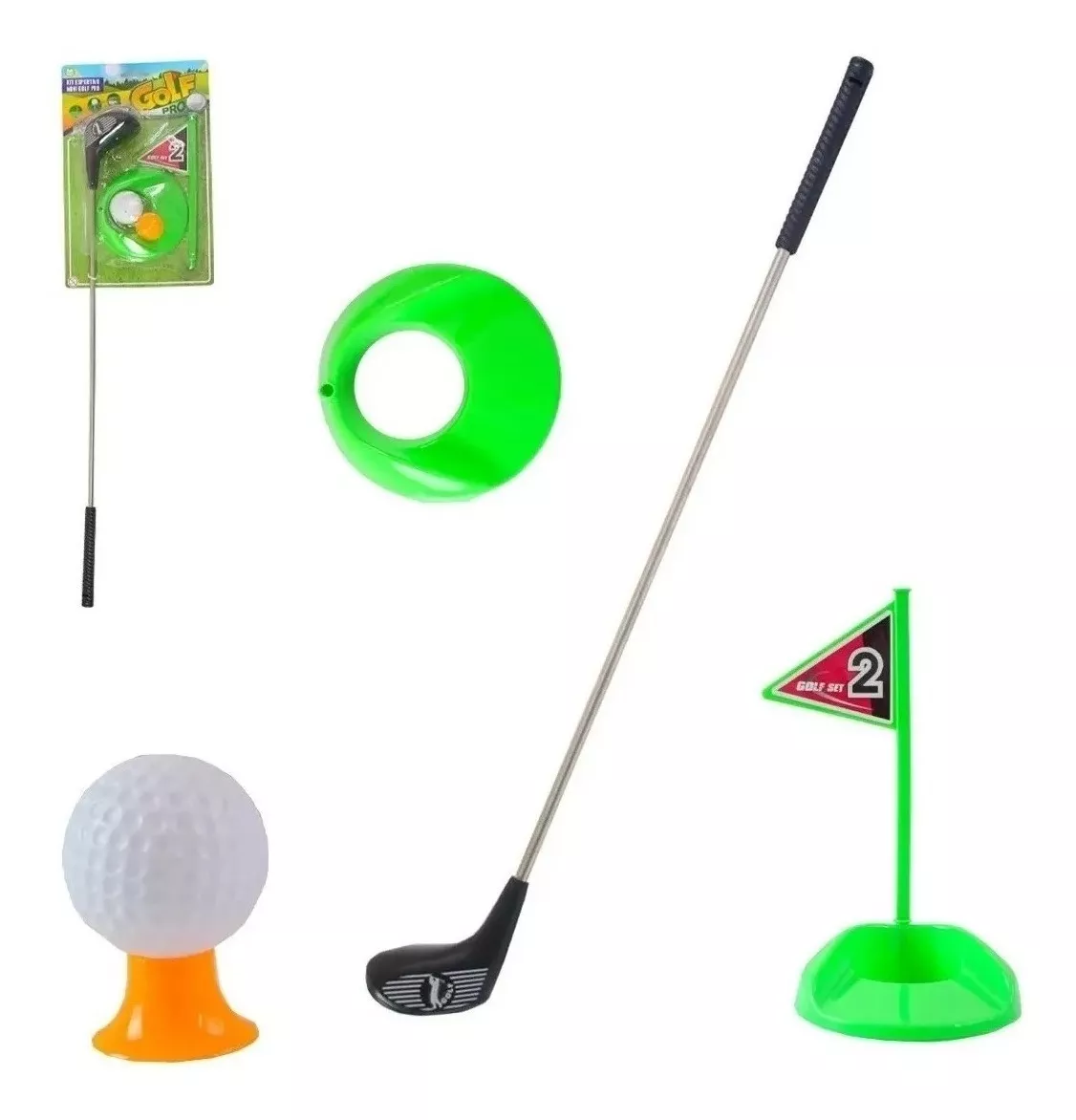 Golfe Criança Brinquedo Mini Golf Esporte Taco Bola Kit Mix