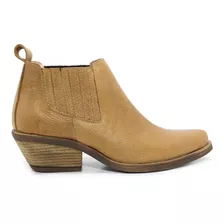 Botas Botinetas Cuero Mujer Tipo Texanas Caña Baja Riot 1622