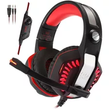 Auriculares Gamer Pc Ps5 Ps4 Xbox Con Mic Kotion Each Rojo