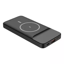 Power Bank Inalambrica Nextep 10000 Mah 2 Puertos Usb Tipo C Color Negro