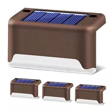 Foco Solar Exterior Balcón Y Escaleras Pack X 4