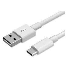 Cable Usb Tipo C Cargador Celular Smartphone 1 Metro Color Blanco