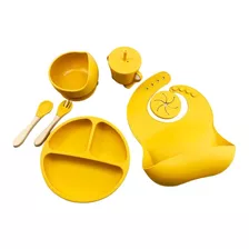 Set De Alimentación Silicona Platos Bebe 9 Piezas