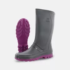 Bota De Mujer Marca Venus Gris Fucsia, Violeta. Tallas 33-39