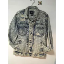 Chamarra De Mezclilla Deslavada En Arena Forever 21 Talla L