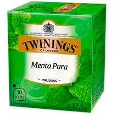 Te Twinings Menta Pura Caja X 10 Saquitos 17,5g Infusiones