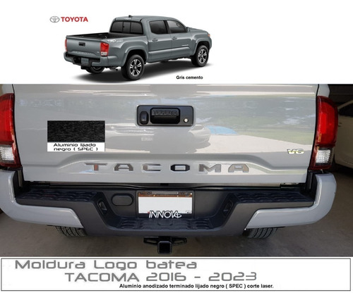 Letras Logotipo Tapa Batea (caja) Toyota Tacoma 2016 - 2023 Foto 8