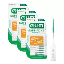 Escova Interdental Gum 120 Soft-picks Gum® Para Higiene E Remoção De Placa Bacteriana Entre Os Dentes Fino Cônico