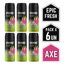 Desodorante Axe Fragancia Epic Fresh Sin Irritación Pack X6