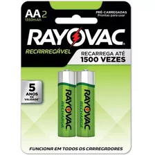 Pilha Recarregavel Rayovac Aa Ni-mh 1,2v Lacrado Panasonic