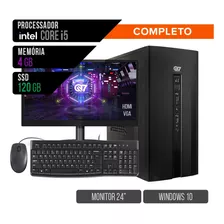 Computador Completo Intel Core I5 4gb Ssd 120gb Monitor 24