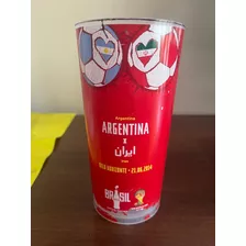 Vaso Fútbol Mundial Brasil 2014 Coca Cola Argentina Irán 